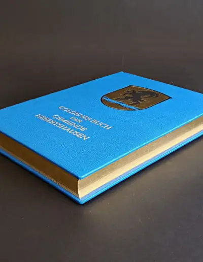 3-seitiger Goldschnitt (Goldenes Buch der Gemeinde Hebertshausen)